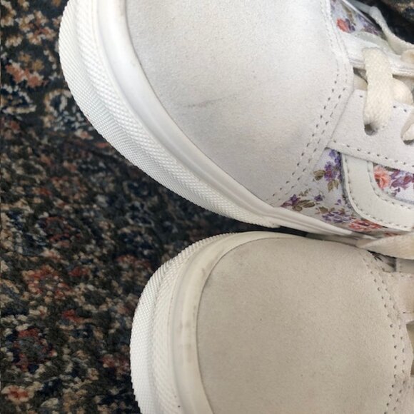 VANS Old Skool Vintage Floral Sidestripe Shoes / Sneakers Canvas / Suede, Size 7 - Picture 7 of 11